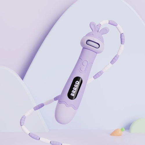 Children's Bamboo Jump Rope Kindergarten Pattern Soft Bead Beginner Jump Rope Cartoon Adjustable Primary School Student Jump Rope Wholesale