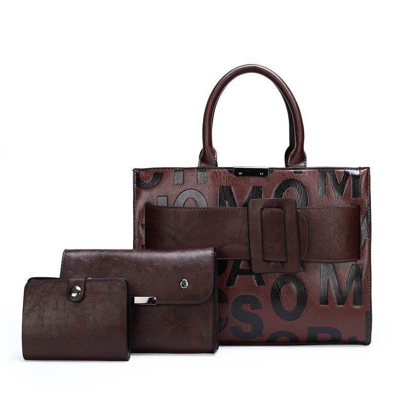 Bolso de mujer de venta caliente transfronteriza 2026 nueva letra impresión bolso de hombro portátil de gran capacidad de hombro mochila image 5