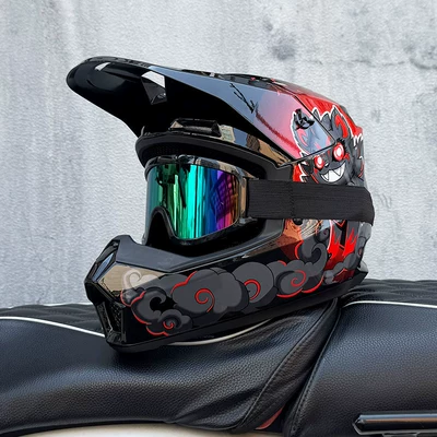 3C Certified Off-Road Motorcycle Helmet, Motosiklet kaskı (dəbilqə) - civet-cat-666-color-mirror-s