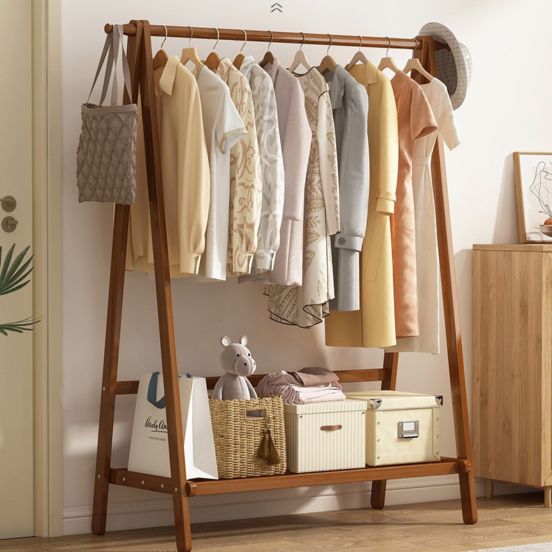 Nanzhu Coat Rack Non-solid Wood Clothes Rack Floor-standing Bedroom Home Clothes Rack Room Simple Hotel Clothes Drying Rack