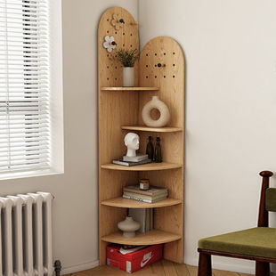 Simple Triangle Cabinet Living Room Wall Corner Cabinet Corner Cabinet Small Household Corner Cabinet Solid Wood Corner Storage Rack