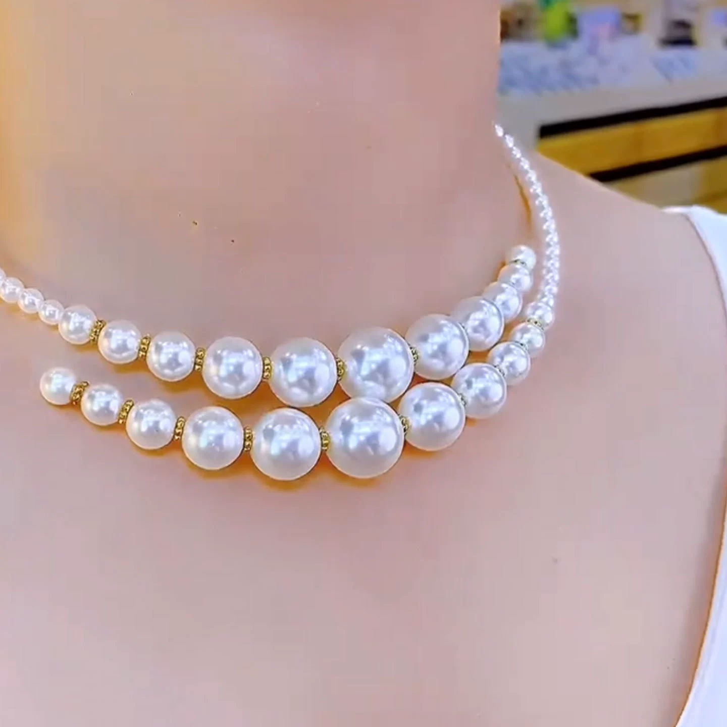 Универсальный чокер с жемчугом, модная цепь для ключ-кошелька, 2025 год, стиль «люкс лёгкий», тренд сезона