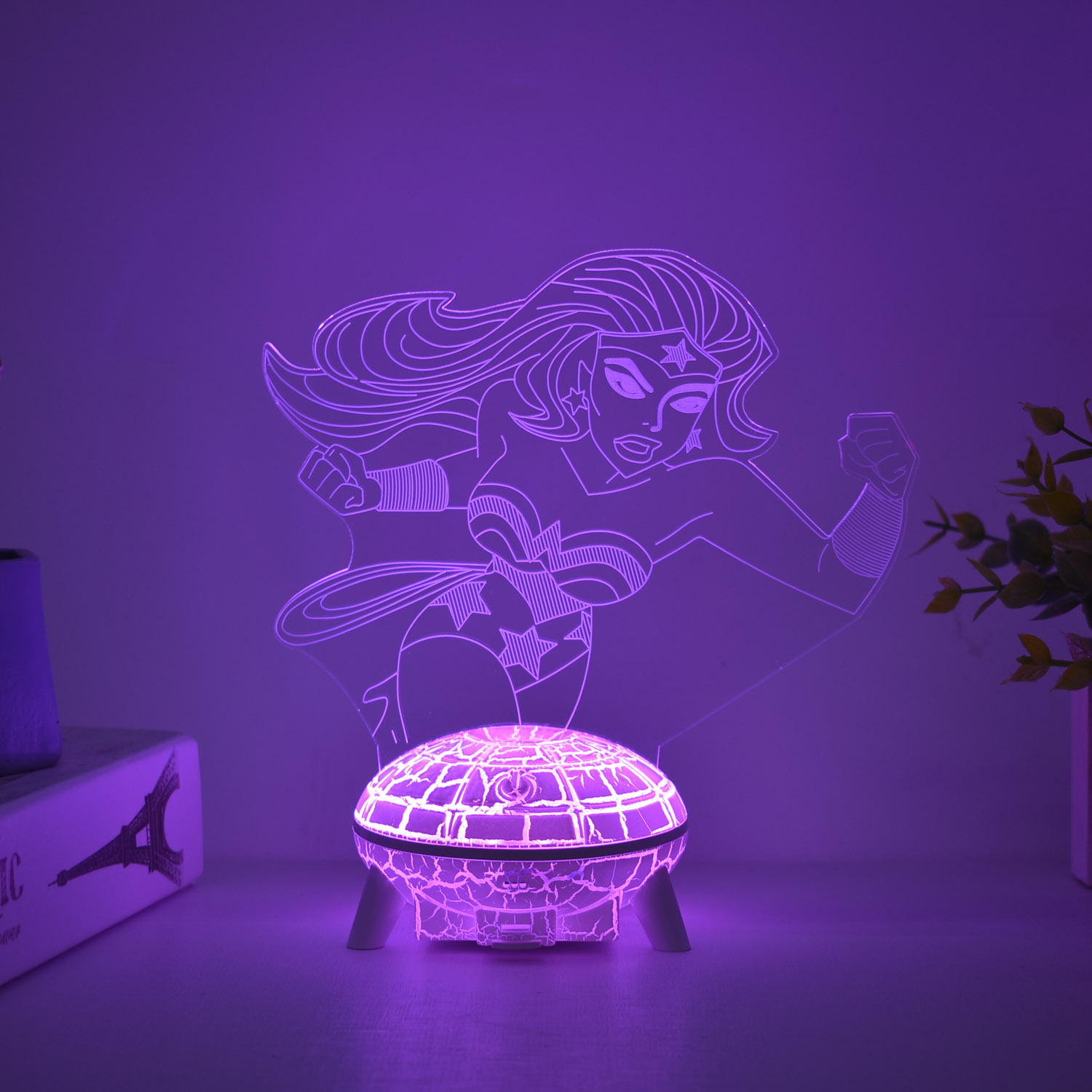 Transfronteriza serie de superhéroes Spider-Man Iron Man periférico 3D luz de la noche luz creativa pintura decoración adornos hechos a mano