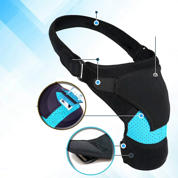 Breathable Ice Pack, Sports Shoulder Pads, Breathable Shoulder Pads, Adjustable Shoulder Pads for Fractures, Left and Right Use