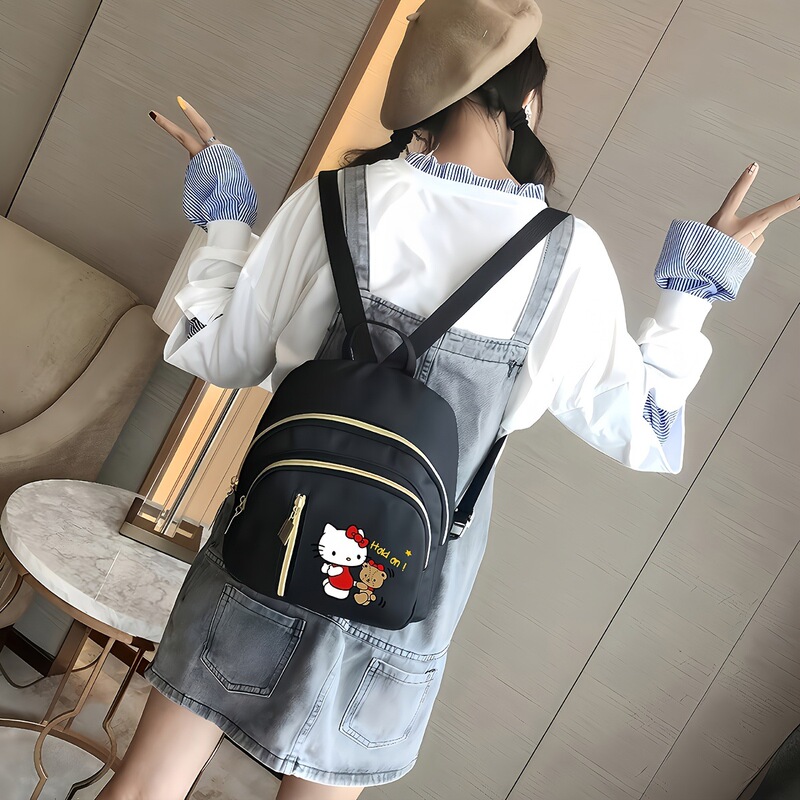 Hello Kitty Mini Backpack for Women, Korean Style Cute Cartoon Small Backpack, Lightweight Waterproof Student School Bag Hello Kitty Mini Backpack for Women, Korean Style Cute Cartoon Small Backpack, Lightweight Waterproof Student School Bag
