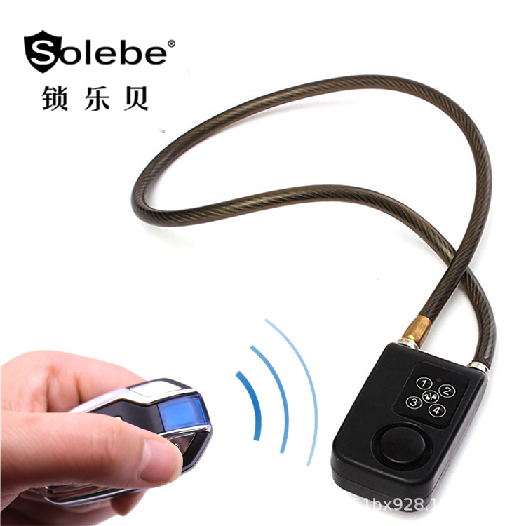 Glass Door Helmet Bicycle Electric Bike Anti-Theft Alarm Steel Wire Remote Control Electric Vehicle Combination Lock Cycling