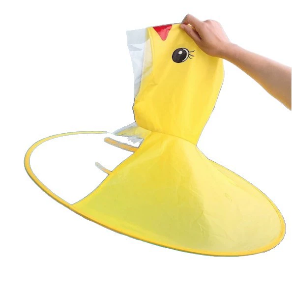 Детский универсальный милый дождевик B.Duck, плащ для младших школьников
