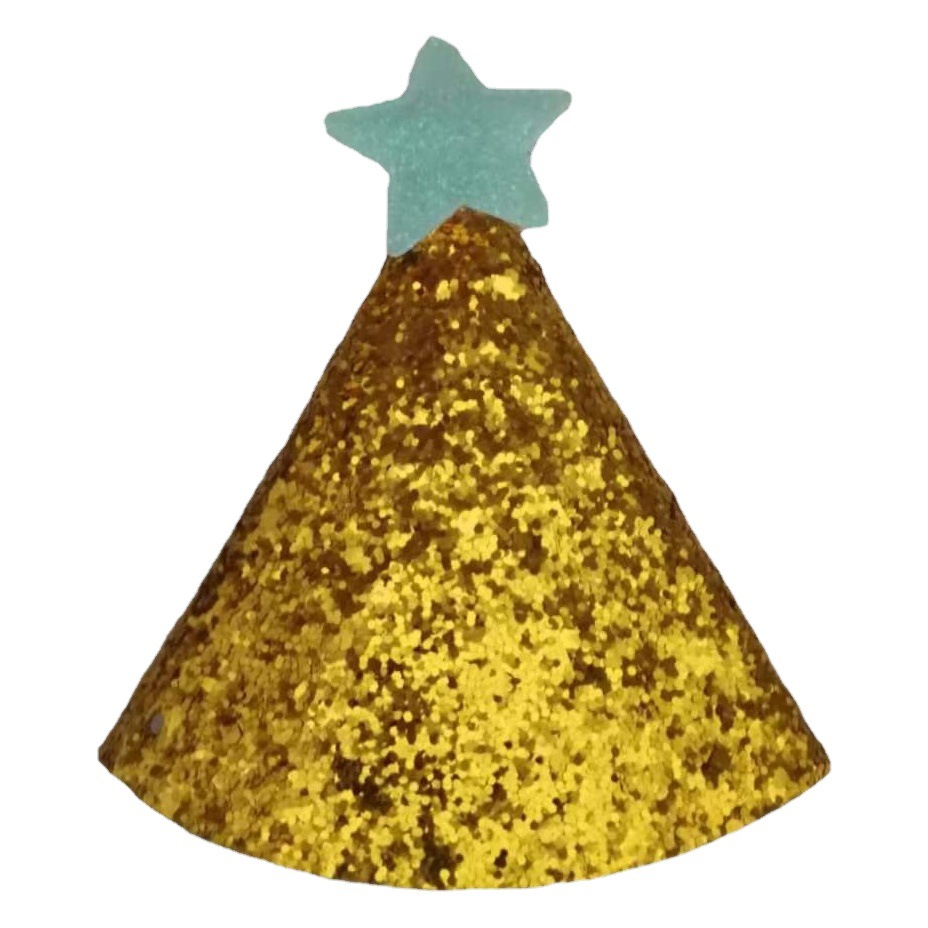 Niños Pastel de cumpleaños Sombrero Fiesta Fiesta Vestir Atmósfera Lentejuelas Estrella Bola Sombrero para mascotas