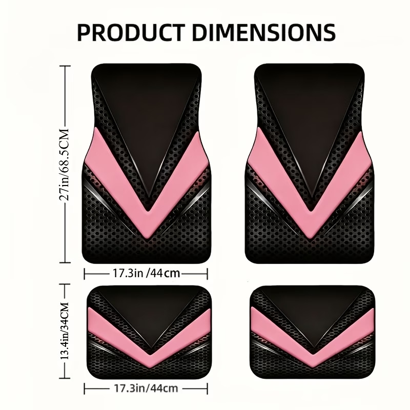 Cross-Border Temu New Hot-Selling American-Style Car Floor Mats, Dirt-Resistant, Wear-Resistant, Easy to Care For, Four-Piece Set, Label Included, Dropshipping Wholesale