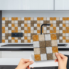 尚易時尚仿真仿瓷磚牆紙自粘牆貼廚房防油浴室裝飾廠家批發瓷磚貼