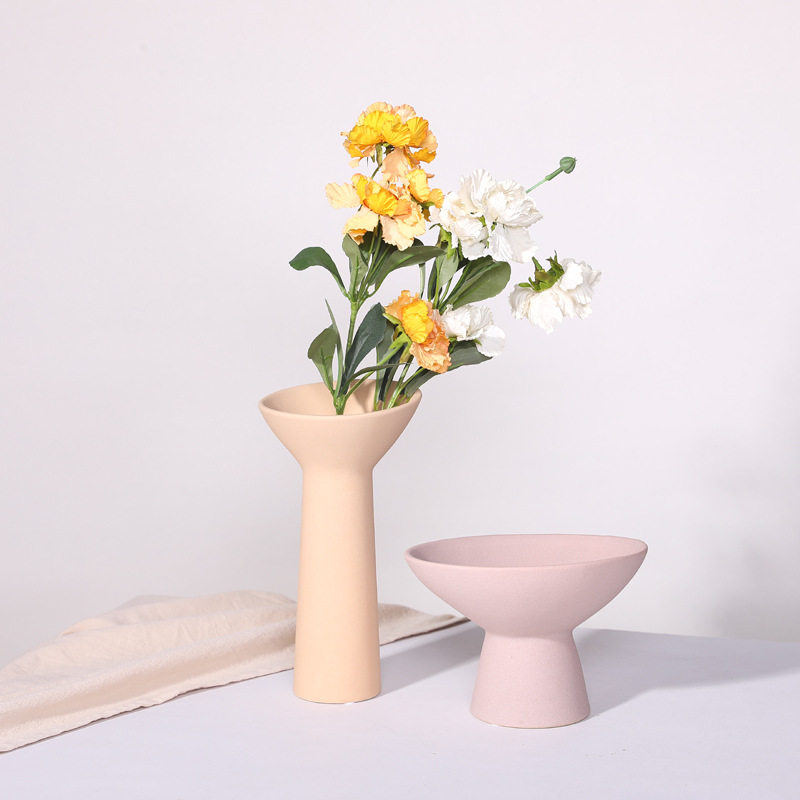 INS moderno minimalista jarrón de cerámica decoración del hogar flor seca arreglo floral decoración salón comedor Mesa decoración floral