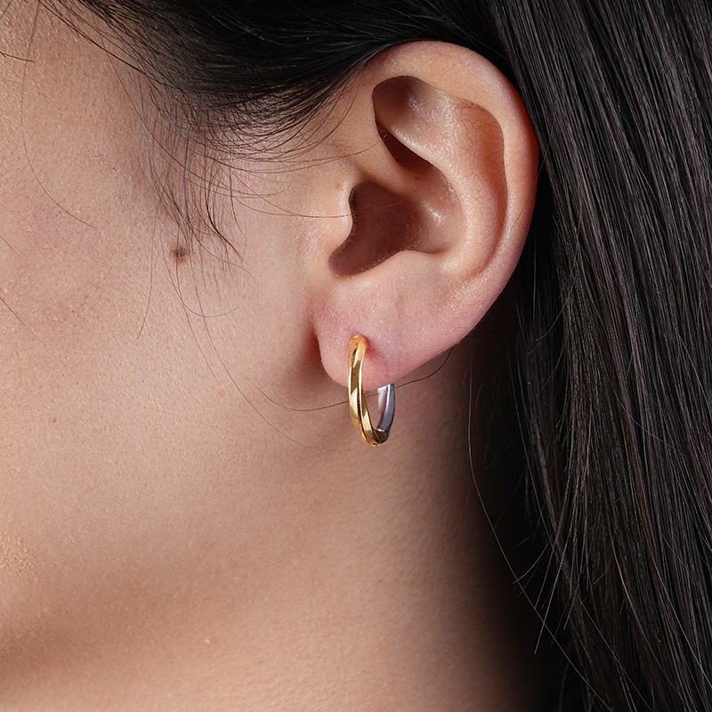 Earrings Classification 1 Pair Casual Simple Style Geometric 304 Stainless Steel 18K Gold Plated Earrings
