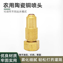 打药机打药铜喷头农用陶瓷直喷嘴喷浇水灌溉家用喷雾器配件