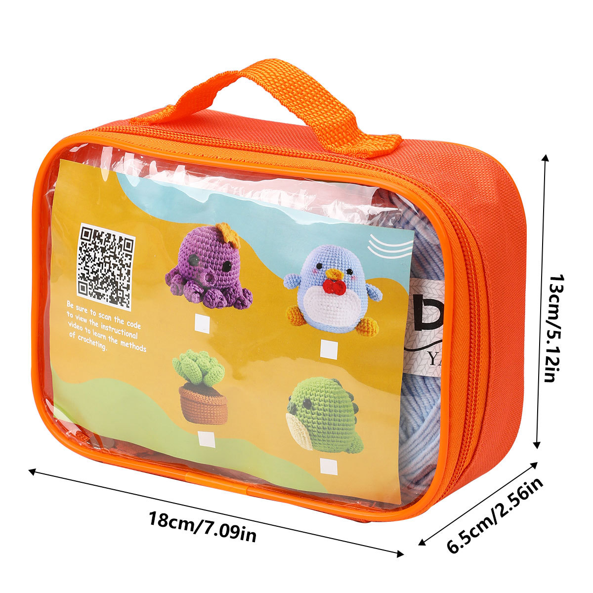 Nuevo crochet transfronterizo, traje de bricolaje, video de enseñanza, muñecos tejidos a mano, hilo de lana, paquete de material de juguete al por mayor