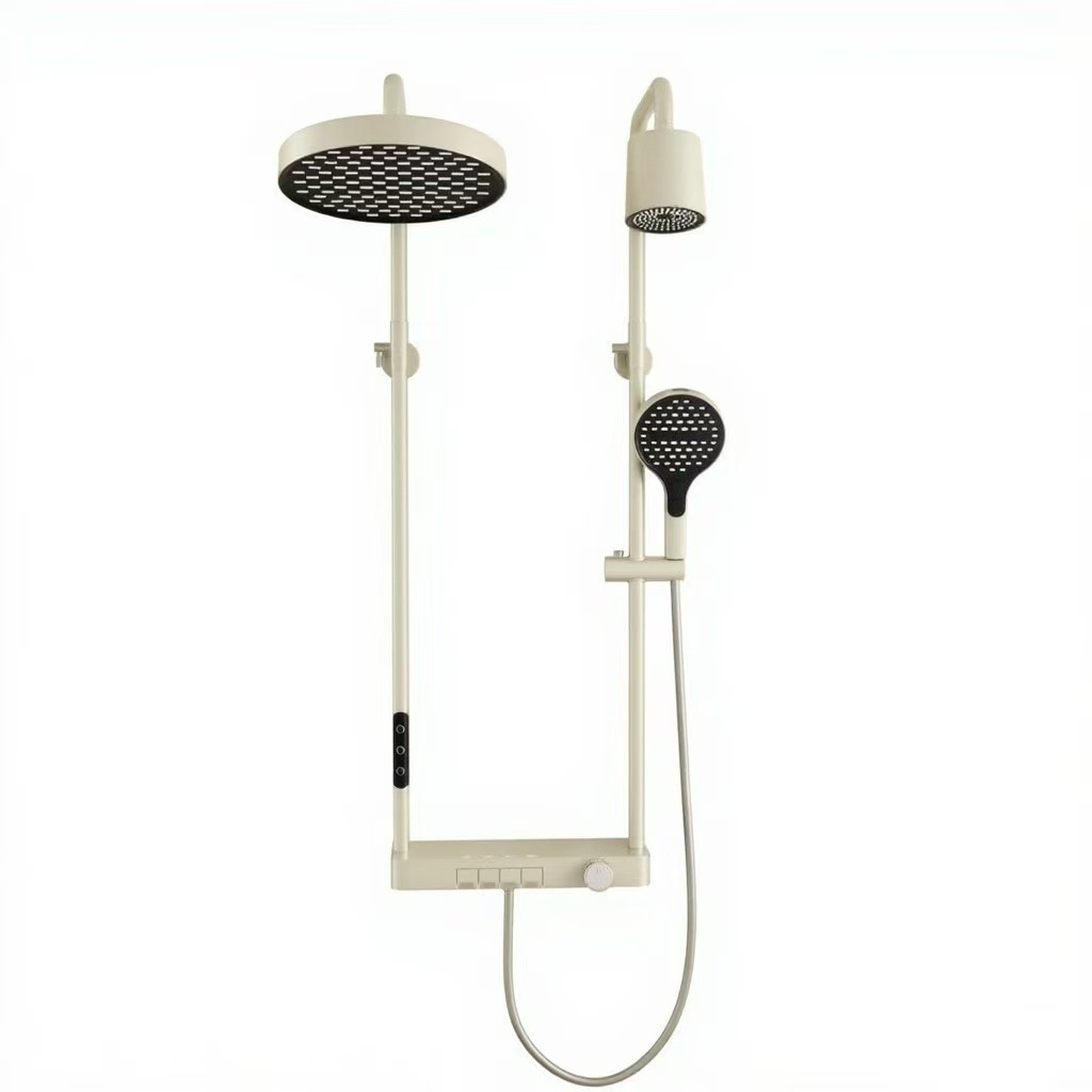 Juego de ducha oficial y genuino para uso doméstico, hecho de cobre, con función de aumento de presión, protección contra quemaduras, y opciones de agua fría y caliente.
