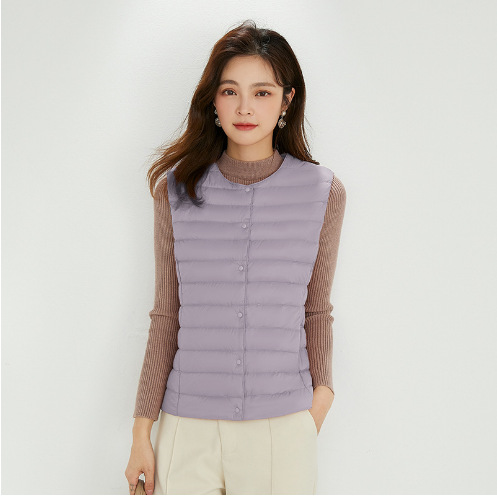 Otoño e Invierno nuevo ligero abajo chaqueta Chaleco de las mujeres caliente Delgado desgaste interior ligero pato blanco abajo chaleco forro chaleco marea