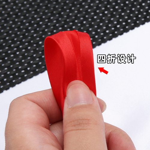 Ponytail edge strip fabric 1cm collar edge strip color satin single fold wrinkle-free ribbon ribbon edge strip