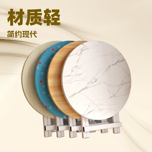 Round folding dining table Household small apartment simple eating living room outdoors can be portable stalls simple small round table