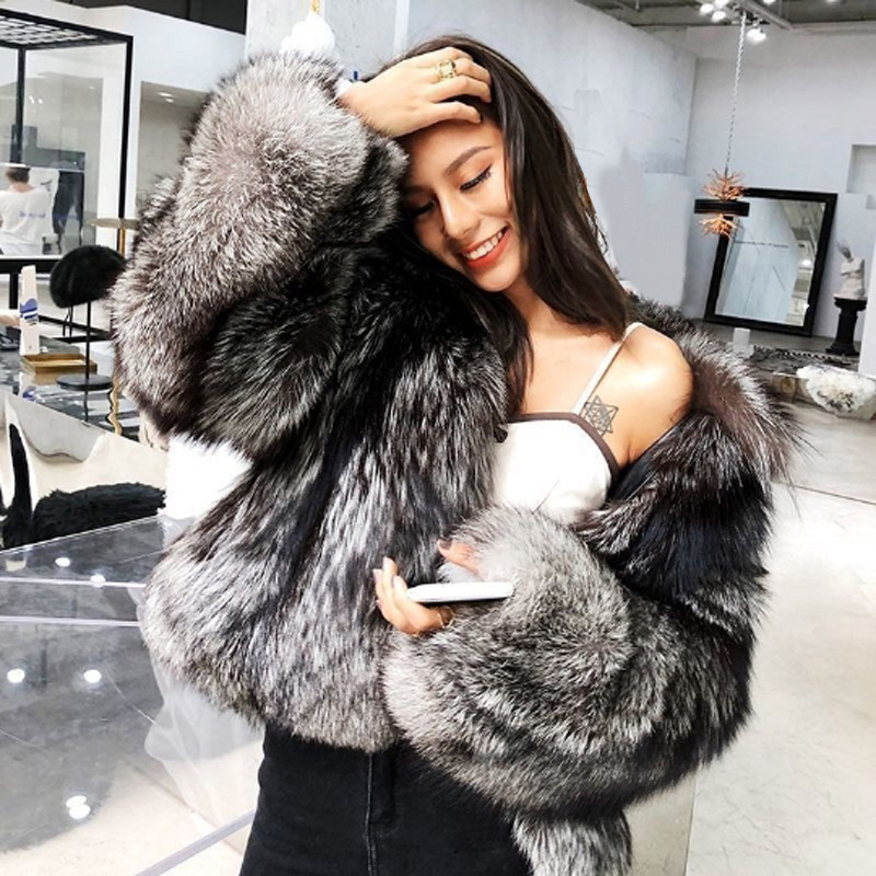 Women's Fur Coat Short Fashion Imitation Fox Fur Whole Leather Coat Autumn and Winter New Casual Women's Jacket