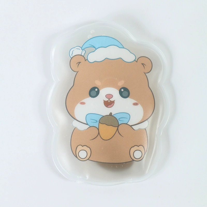PVC hand warmer, 9.8×9.8 cm, assorted printed designs, lightweight 0.04 kg