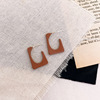 Universal fashionable small retro square earrings, simple and elegant design