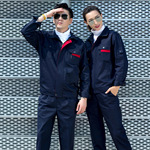 长袖工作服套装男耐磨春秋厂服上衣车间汽修服机电工装定制劳保服