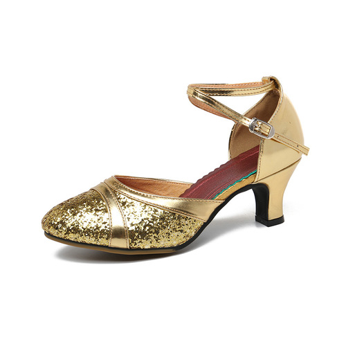 Ladies Adult Latin Dance Shoes with Medium Heel, Square Dance Shoes, Social Dance Shoes, Sandals, Dropshipping One Piece