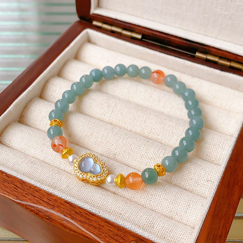 Gourd pearl kyanite bracelet