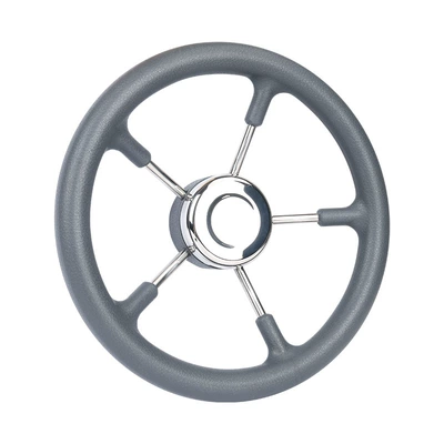stainless steel gray foam grip: Sükan çarxları
