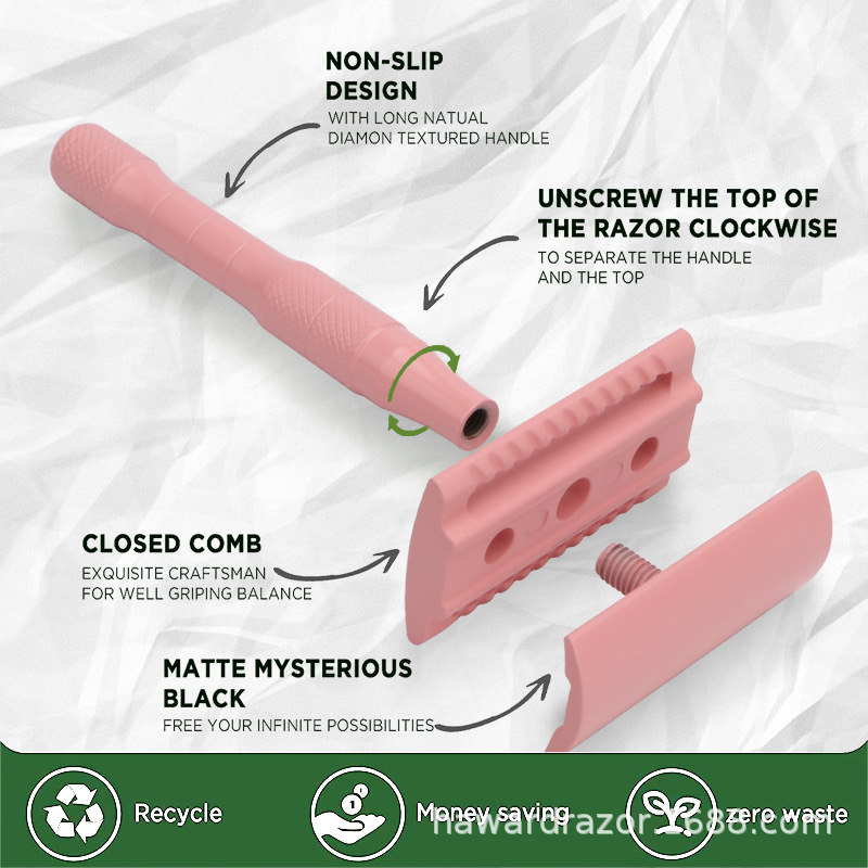 亚马逊热款  手动老式刮胡刀 男士剃须刀 老式金属剃刀 刮毛刀