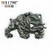 Металлический ремень BULLZINE, ретро пряжка для отдыха
