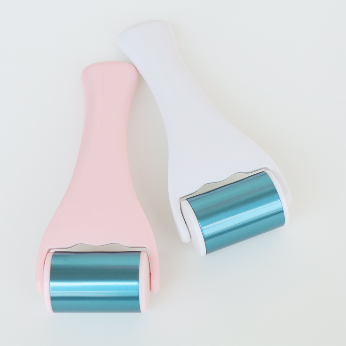 Herramientas de cuidado de masaje facial de acero inoxidable rodillos de hielo facial de masaje de estiramiento de masaje de compresión en frío rodillos de hielo musculares