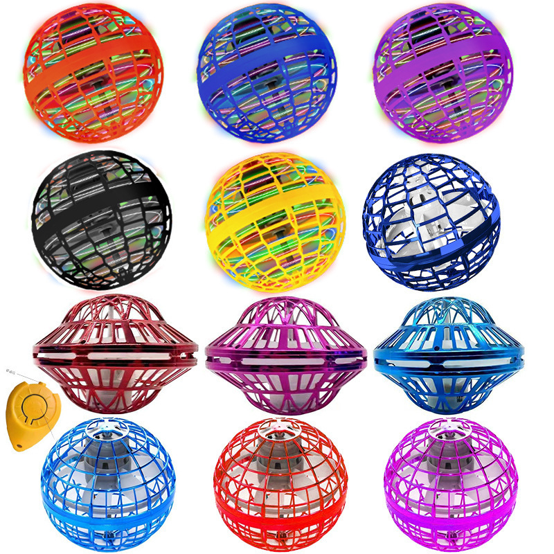 Explosión de fuego transfronteriza OVNI inteligente inducción bola mágica bola flotante bola mágica iluminante punta de dedo juguete de descompresión bola mágica