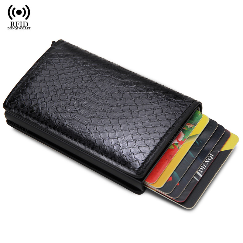 Cross-Border New Men's Wallet Snake Pattern Rfid Multifunctional Men's Wallet Card Holder All-In-One Wallet Men