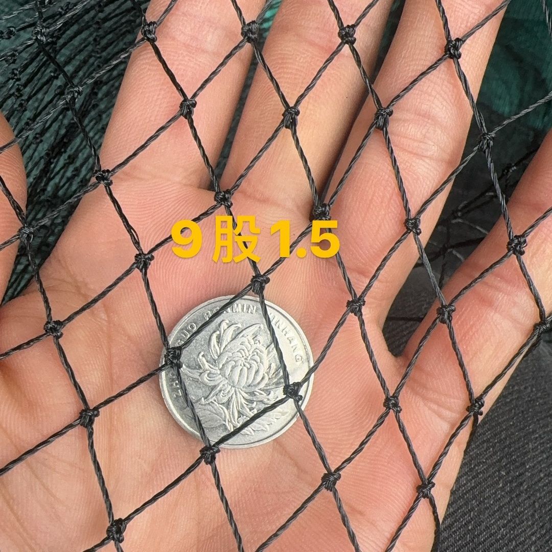 Red de pesca gruesa, malla de cría negra, malla de pesca de gran abertura, malla de pesca de peces, caja de pesca, red de transporte de nuevo tipo de tela de red