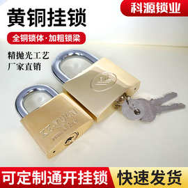 通开锁芯纯铜挂锁医院养老院学校办公室安全通道室内门锁大门锁