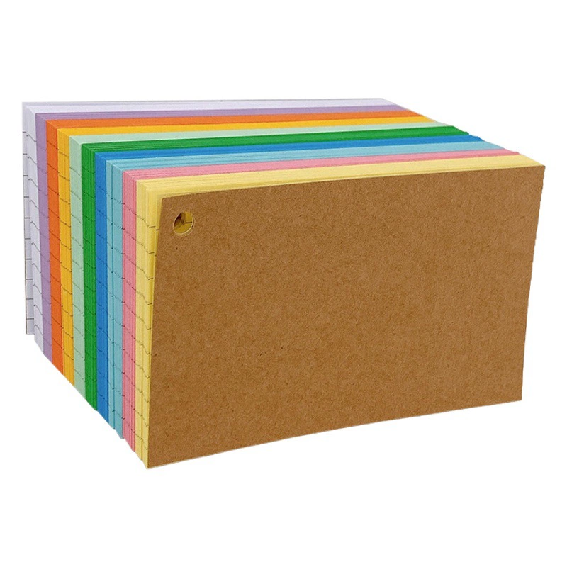 Пустая карта Карта слова Портативная портативная Кнопка памяти Маленькая карта Цвет Железное кольцо с отрывными листами 3-дюймовый Американский индекс