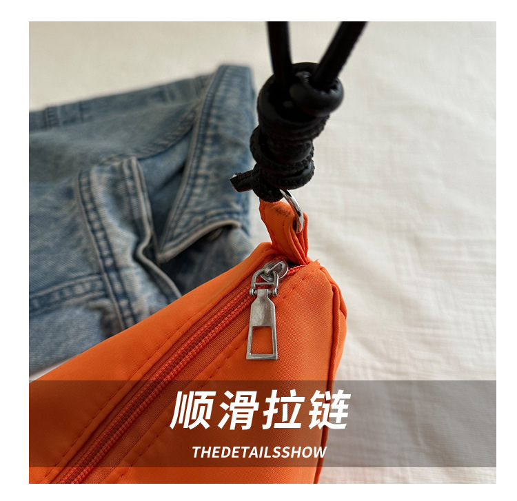 Oxford fabric 2024 casual new style with contrasting colors, light and simple, single-shoulder crossbody, underarm dumpling bag for women undefined