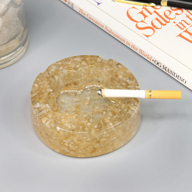 树脂混能量水晶碎石梅花形烟灰缸收纳客厅办公室桌面水晶创意摆件 树脂混能量水晶碎石梅花形烟灰缸收纳客厅办公室桌面水晶创意摆件 图 5