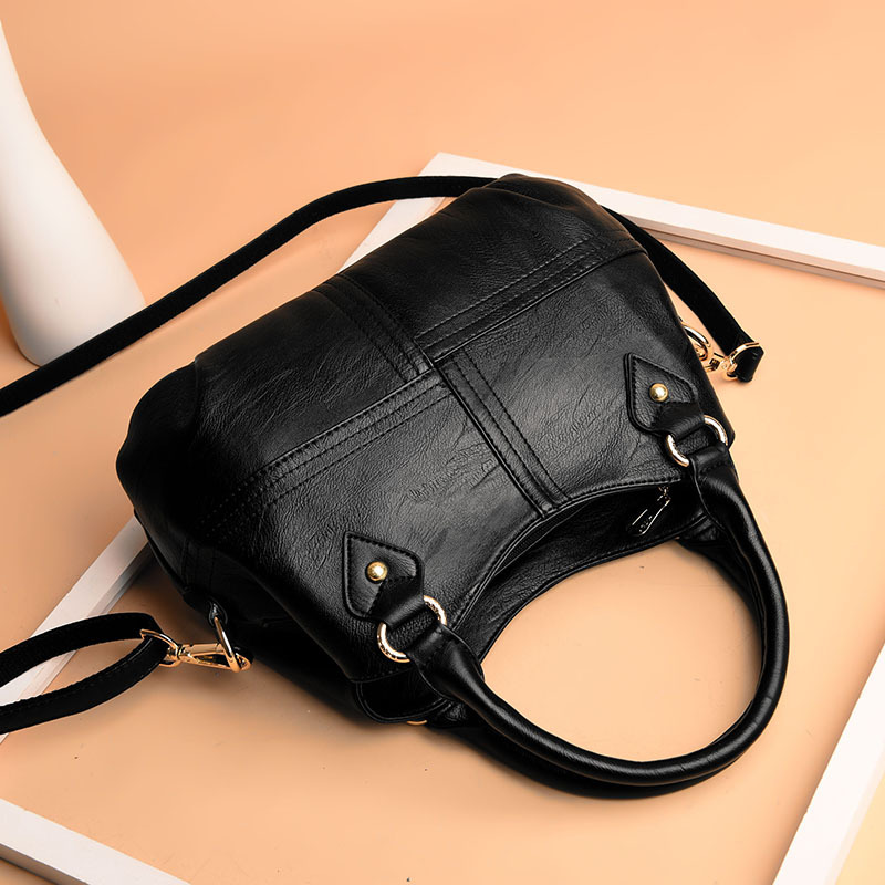 Bag Fashion Women's Bag Casual Simple Texturized Soft Leather Shoulder Crossbody Handbag for Middle-aged Women_voghion.com
