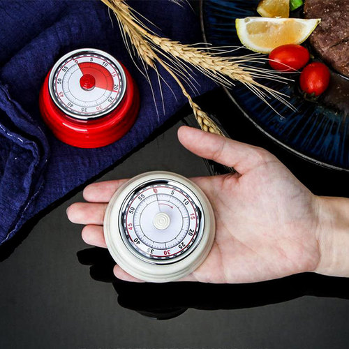 Nordic stainless steel mechanical timer kitchen visual timer student time management countdown reminder