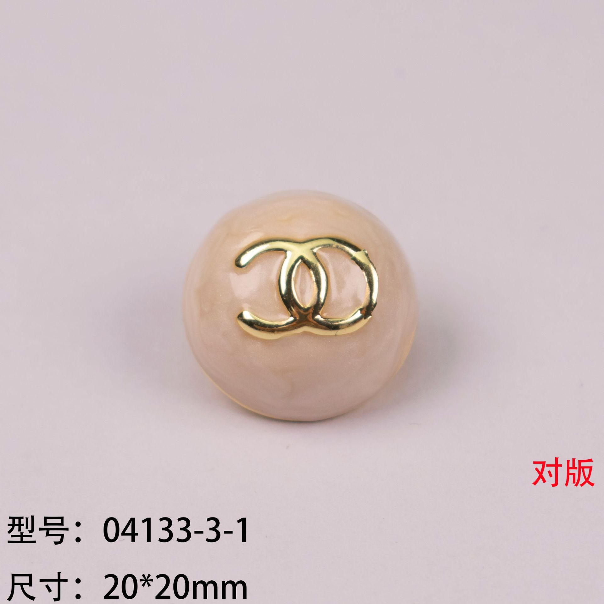 卸売り春夏円形方形釉薬感双c小香風ミューア家髪飾りロープ合金アクセサリーcボタン部品工場販売