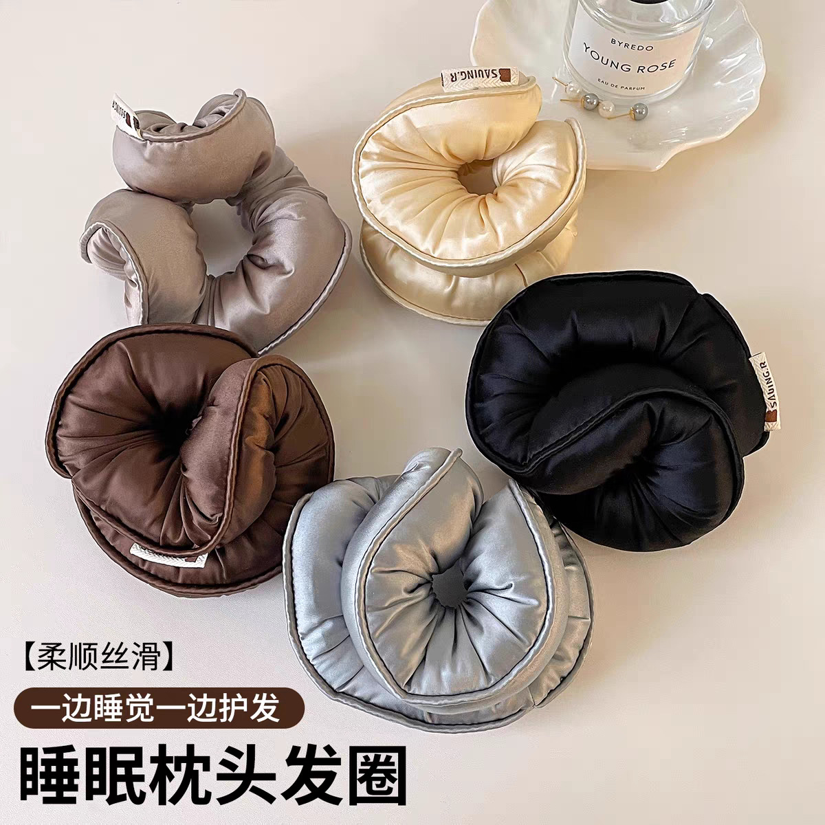 睡眠枕头大肠发圈秋冬新款填充发圈发绳头饰睡觉卷发神器头花发饰