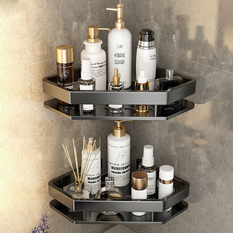 No-Drill Household Bathroom Toilet Sink Corner Triangular Basket Storage Shelf Bathroom Organizer Diamond Style No-Drill Household Bathroom Toilet Sink Corner Triangular Basket Storage Shelf Bathroom Organizer Diamond Style