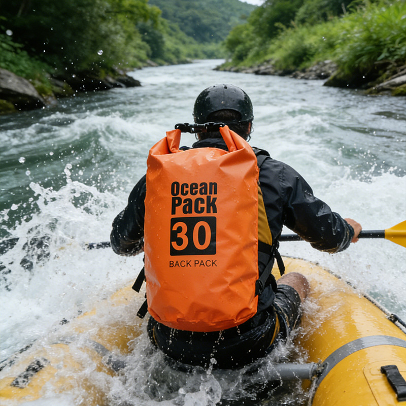 Bolsa impermeable al aire libre de gran capacidad de retroceso rafting bolsa de almacenamiento de natación para teléfonos móviles bolsa impermeable de barril mochila de hombro
