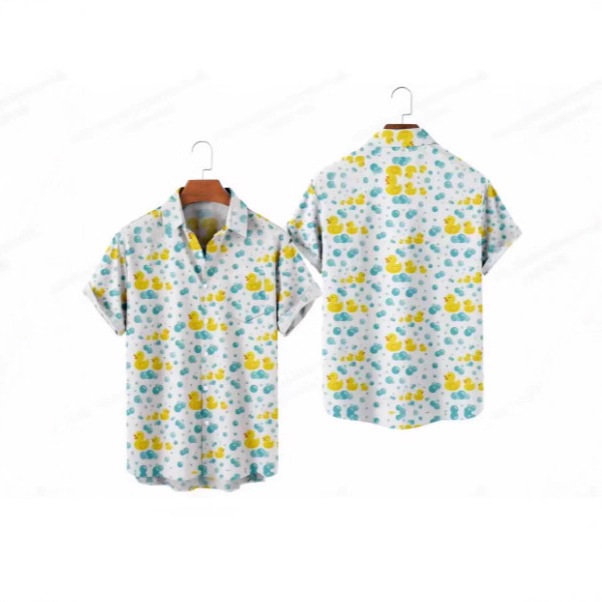 Funny Duck Shirt Hawaiian Shirt Men's and Women's Fashion Beach Shirt Men's in Stock Thin Funny Duck Shirt Hawaiian Shirt Men's and Women's Fashion Beach Shirt Men's in Stock Thin