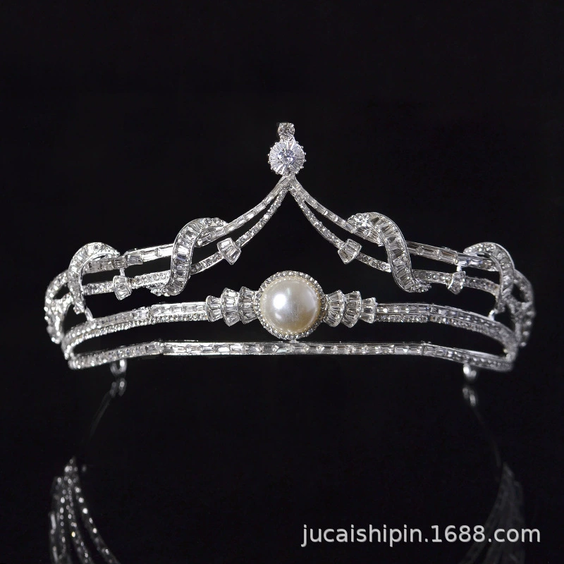 Корейская заколка для волос из жемчуга, маленькое princess-наряд, свадебное платье, корона, тиара, подарок на день рождения, пушистое платье
