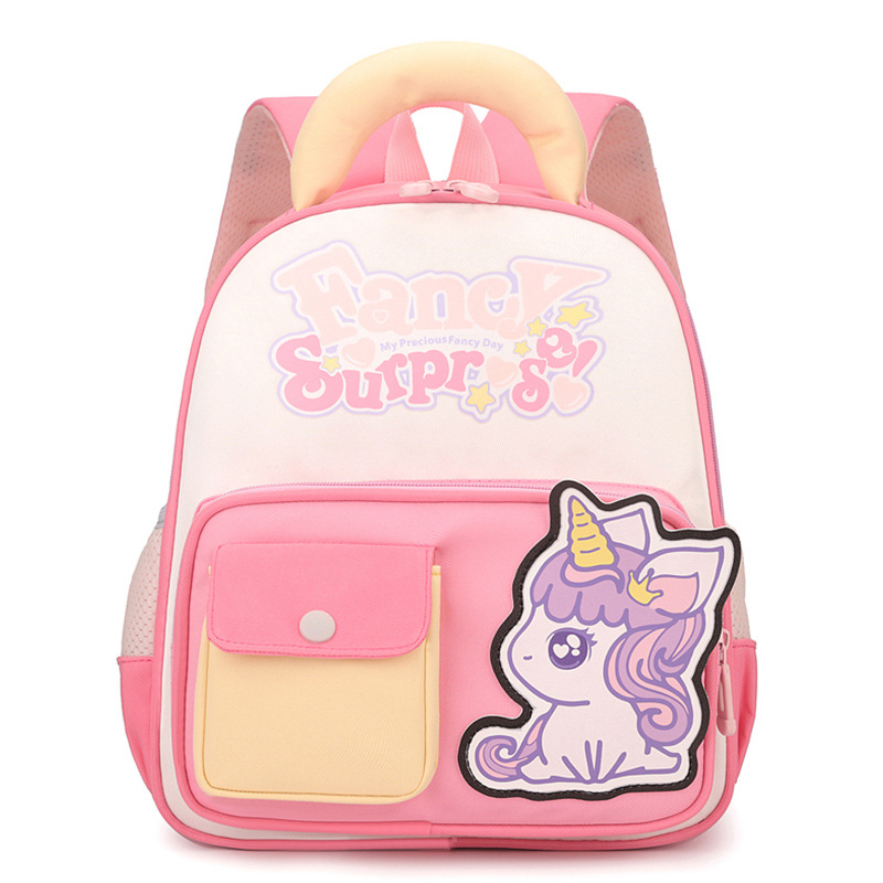 Caricatura tigre pequeño niño jardín de infantes nueva mochila de unicornio preescolar transpirable para niños y niñas de clase media y grande