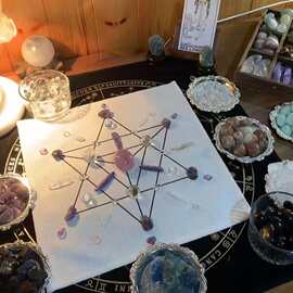 生命之花七星阵桌布 水晶阵摆台布 装饰布 桌面布 水晶爱好者道具