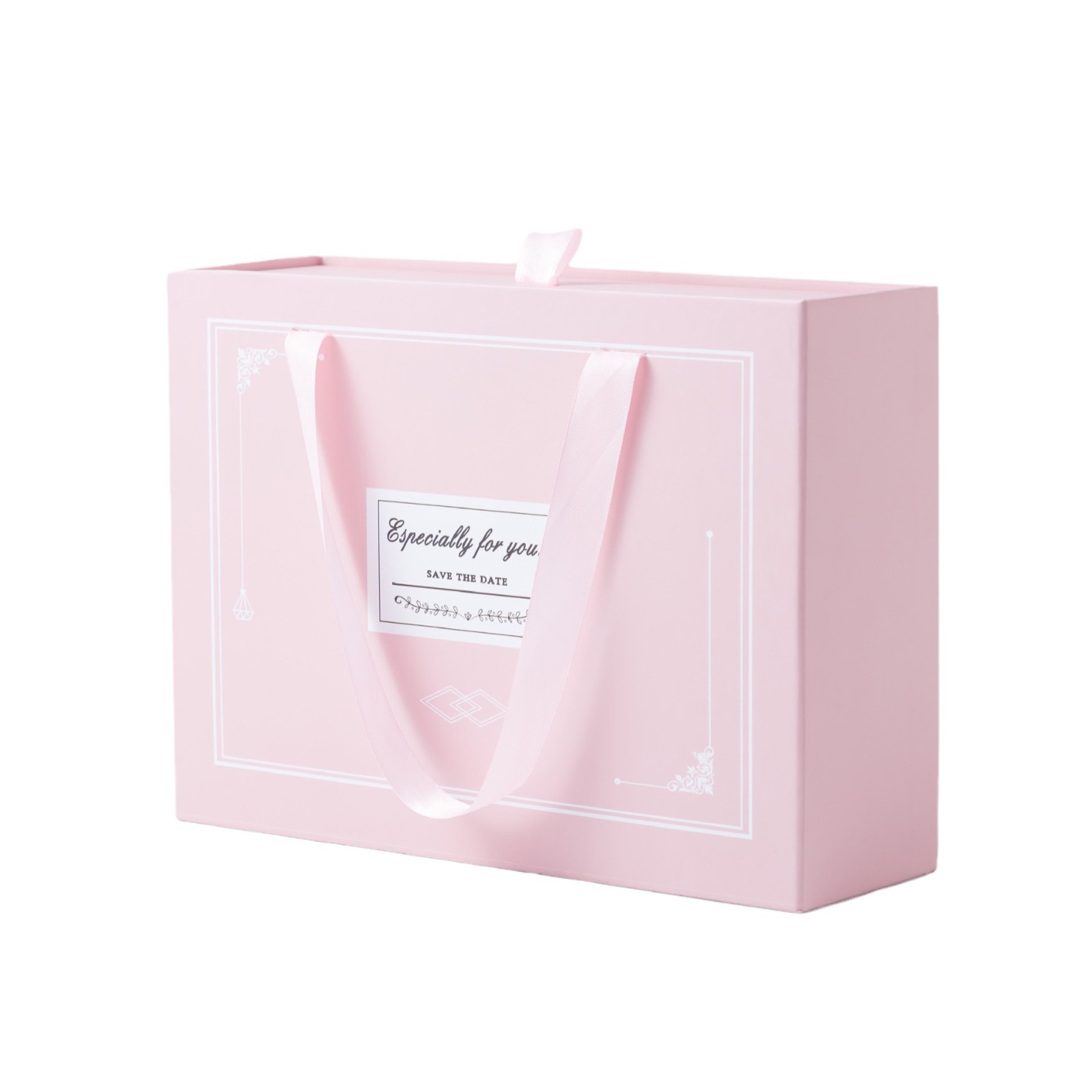 Caja de regalo tipo cajón, caja portátil con forma de cajón, embalaje para regalos de cumpleaños, caja de embalaje con lazo, caja de regalo al por mayor.
